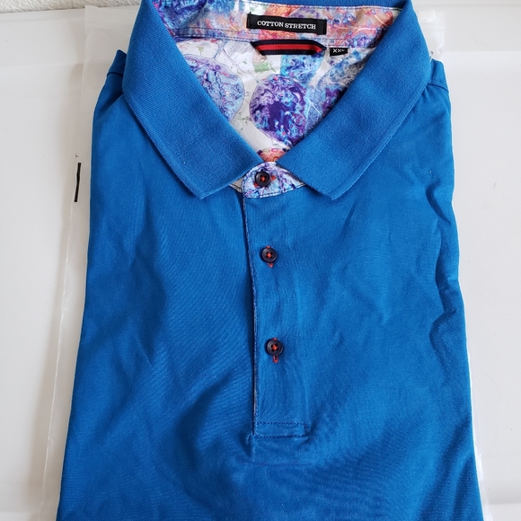 Nwt Esabel C Mens Blue Shortsleeve Polo - Picture 11 of 14